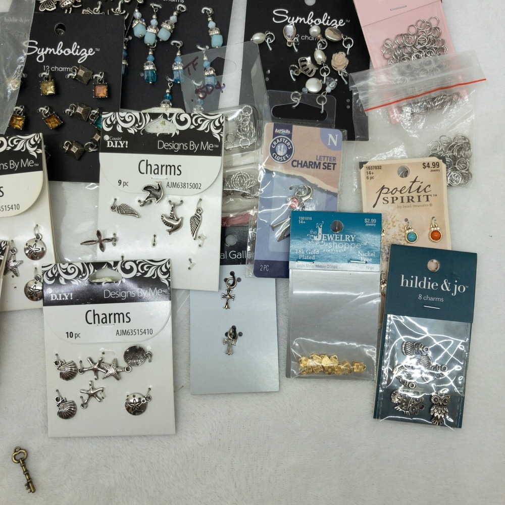 Earring Making Supplies Lot Jewelry Charms Findings Tools Jump Rings Storage - Picture 5 of 14